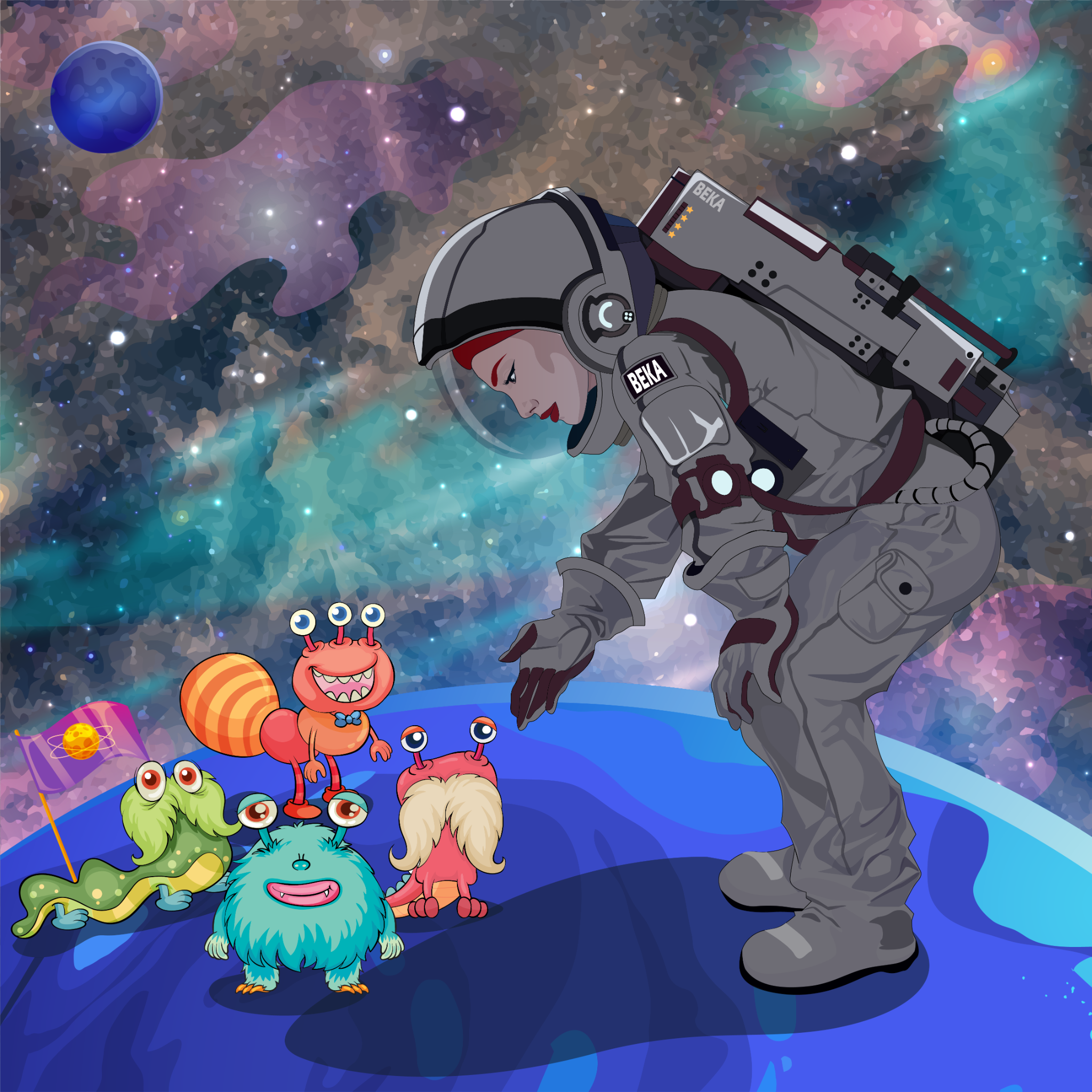 Astronot ve yaratıklar